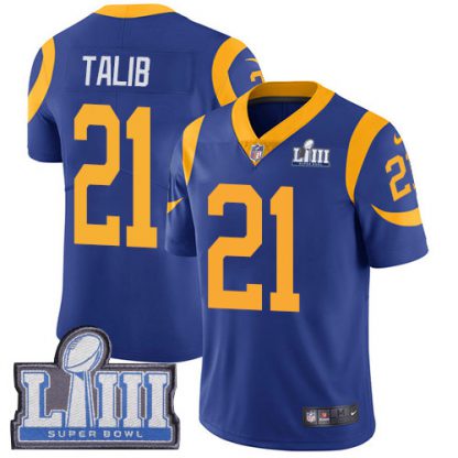 Nike Los Angeles Rams #21 Aqib Talib Royal Blue Alternate Super Bowl LIII Bound Youth Stitched NFL Vapor Untouchable Limited Jersey
