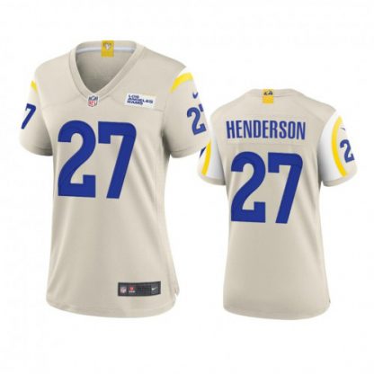Los Angeles Los Angeles Rams #27 Darrell Henderson Women's Nike Game NFL Jersey - Bone