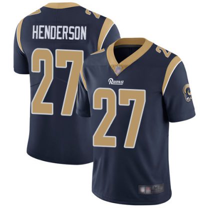 Nike Los Angeles Rams #27 Darrell Henderson Navy Blue Team Color Youth Stitched NFL Vapor Untouchable Limited Jersey