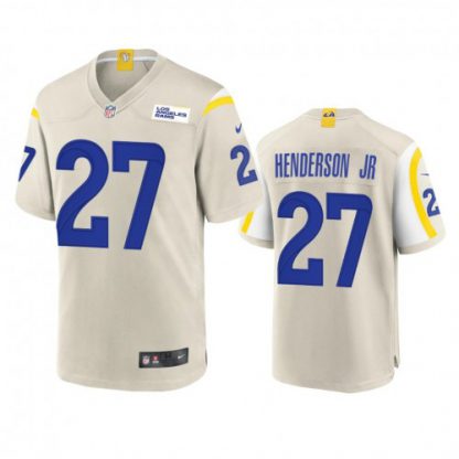 Los Angeles Los Angeles Rams #27 Darrell Henderson Men's Nike Game NFL Jersey - Bone