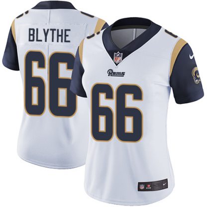 Nike Los Angeles Rams #66 Austin Blythe White Women's Stitched NFL Vapor Untouchable Limited Jersey