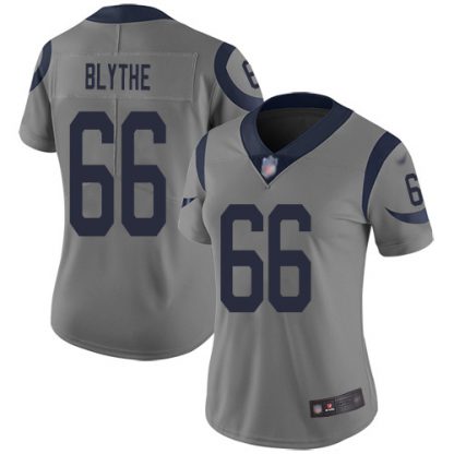 Nike Los Angeles Rams #66 Austin Blythe Gray Women's Stitched NFL Limited Inverted Legend Jersey
