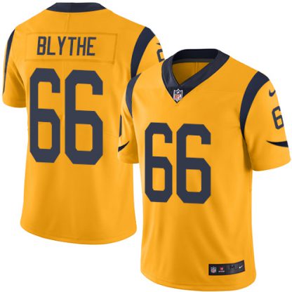 Nike Los Angeles Rams #66 Austin Blythe Gold Men's Stitched NFL Limited Rush Jersey