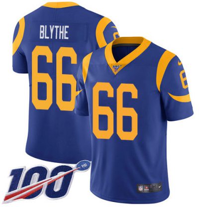 Nike Los Angeles Rams #66 Austin Blythe Royal Blue Alternate Men's Stitched NFL 100th Season Vapor Untouchable Limited Jersey