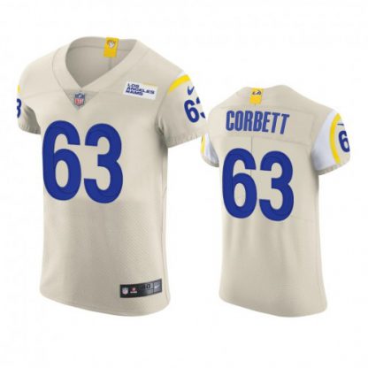 Los Angeles Los Angeles Rams #63 Austin Corbett Men's Nike Vapor Elite Player NFL Jersey - Bone
