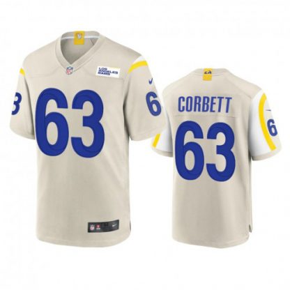 Los Angeles Los Angeles Rams #63 Austin Corbett Men's Nike Game NFL Jersey - Bone