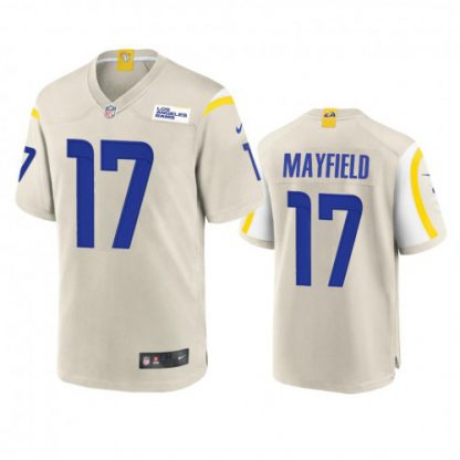 Los Angeles Los Angeles Rams #17 Baker Mayfield Men's Nike Game NFL Jersey - Bone
