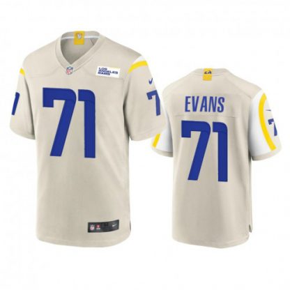 Los Angeles Los Angeles Rams #71 Bobby Evans Men's Nike Game NFL Jersey - Bone