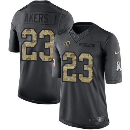 Nike Los Angeles Rams #23 Cam Akers Black Youth Stitched NFL Limited 2016 Salute to Service Jersey