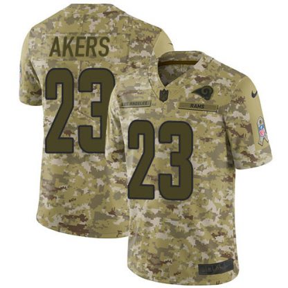 Nike Los Angeles Rams #23 Cam Akers Camo Men's Stitched NFL Limited 2018 Salute To Service Jersey