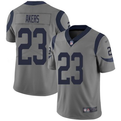 Nike Los Angeles Rams #23 Cam Akers Gray Men's Stitched NFL Limited Inverted Legend Jersey