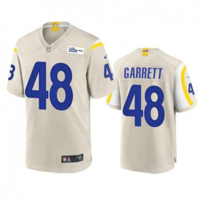 Los Angeles Los Angeles Rams #48 Chris Garrett Men's Super Bowl LVI Patch Nike Game NFL Jersey - Bone