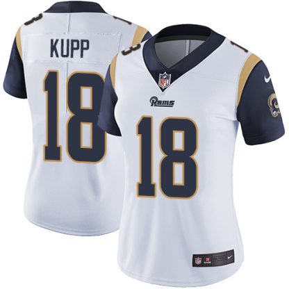 Nike Los Angeles Rams #18 Cooper Kupp White Women's Stitched NFL Vapor Untouchable Limited Jersey