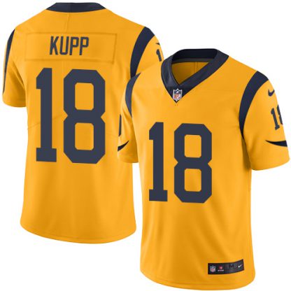 Nike Los Angeles Rams #18 Cooper Kupp Gold Youth Stitched NFL Limited Rush Jersey