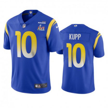 Los Angeles Los Angeles Rams #10 Cooper Kupp Men's Super Bowl LVI Patch Nike Vapor Limited NFL Jersey - Royal