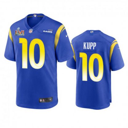 Los Angeles Los Angeles Rams #10 Cooper Kupp Men's Nike Super Bowl LVI Patch Game NFL Jersey - Royal