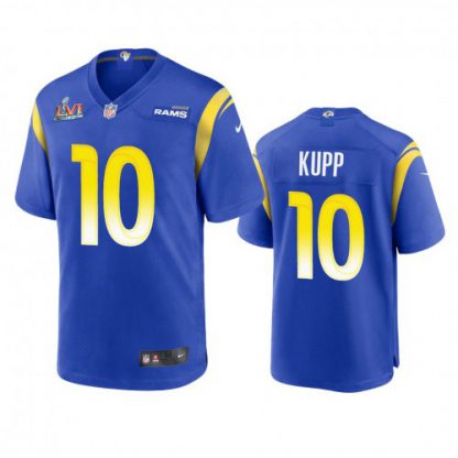 Los Angeles Los Angeles Rams #10 Cooper Kupp Men's Super Bowl LVI Patch Nike Game NFL Jersey - Royal