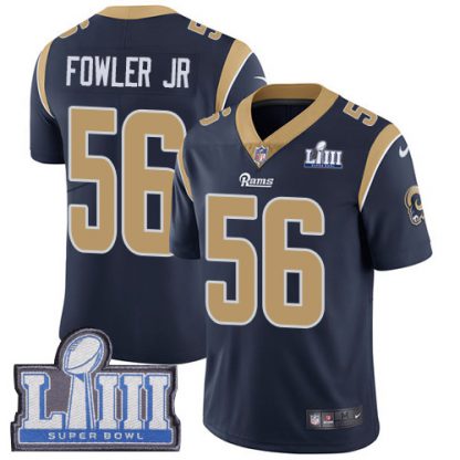 Nike Los Angeles Rams #56 Dante Fowler Jr Navy Blue Team Color Super Bowl LIII Bound Men's Stitched NFL Vapor Untouchable Limited Jersey
