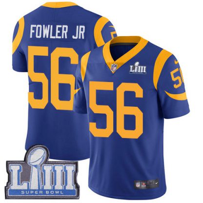 Nike Los Angeles Rams #56 Dante Fowler Jr Royal Blue Alternate Super Bowl LIII Bound Men's Stitched NFL Vapor Untouchable Limited Jersey