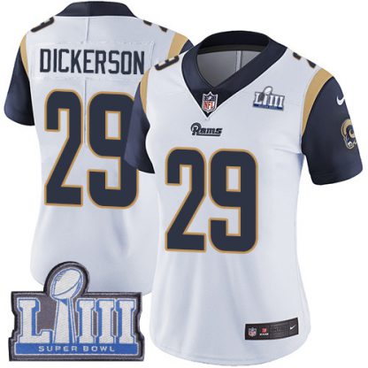 Nike Los Angeles Rams #29 Eric Dickerson White Super Bowl LIII Bound Women's Stitched NFL Vapor Untouchable Limited Jersey