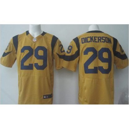 Nike Los Angeles Rams #29 Eric Dickerson Gold Men's Stitched NFL Elite Rush Jersey