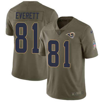 Nike Los Angeles Rams #81 Gerald Everett Olive Youth Stitched NFL Limited 2017 Salute to Service Jersey