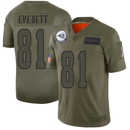 Nike Los Angeles Rams #81 Gerald Everett Camo Men's Stitched NFL Limited 2019 Salute To Service Jersey