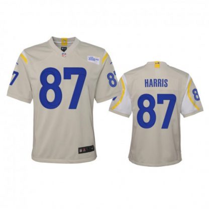 Los Angeles Los Angeles Rams #87 Jacob Harris Youth Nike Game NFL Jersey - Bone