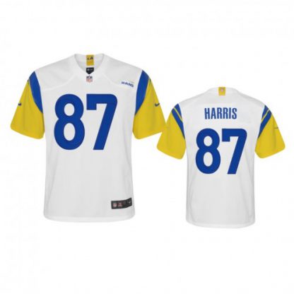 Los Angeles Los Angeles Rams #87 Jacob Harris Youth Nike Alternate Game NFL Jersey - White