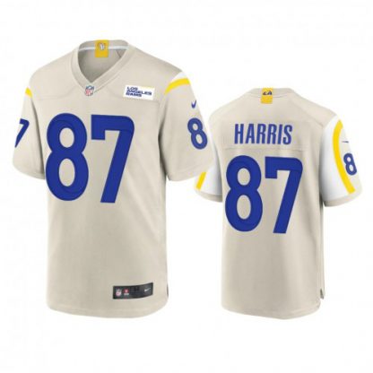 Los Angeles Los Angeles Rams #87 Jacob Harris Men's Nike Game NFL Jersey - Bone