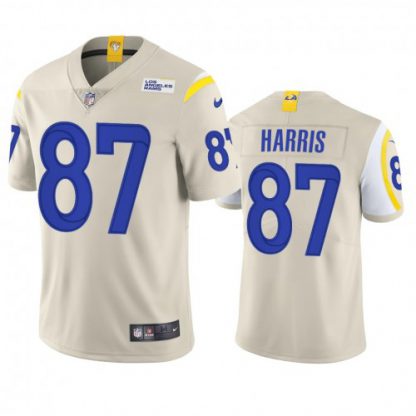 Los Angeles Los Angeles Rams #87 Jacob Harris Men's Nike Vapor Limited NFL Jersey - Bone