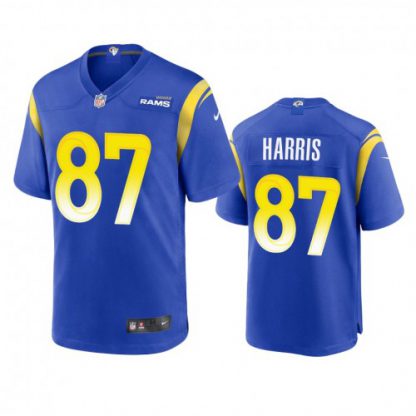Los Angeles Los Angeles Rams #87 Jacob Harris Men's Nike Game NFL Jersey - Royal