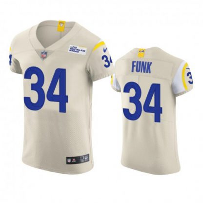 Los Angeles Los Angeles Rams #34 Jake Funk Men's Nike Vapor Elite Player NFL Jersey - Bone
