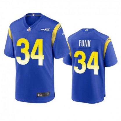 Los Angeles Los Angeles Rams #34 Jake Funk Men's Nike Game NFL Jersey - Royal