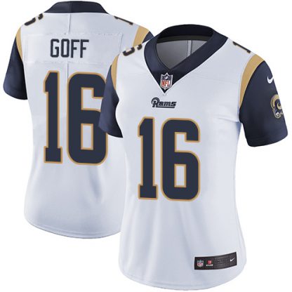 Nike Los Angeles Rams #16 Jared Goff White Women's Stitched NFL Vapor Untouchable Limited Jersey