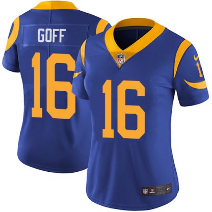 Nike Los Angeles Rams #16 Jared Goff Royal Blue Alternate Women's Stitched NFL Vapor Untouchable Limited Jersey