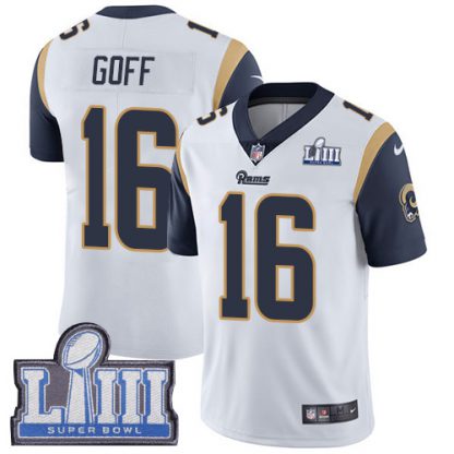 Nike Los Angeles Rams #16 Jared Goff White Super Bowl LIII Bound Youth Stitched NFL Vapor Untouchable Limited Jersey