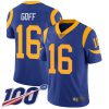 Nike Los Angeles Rams #16 Jared Goff Royal Blue Alternate Men's Stitched NFL 100th Season Vapor Limited Jersey