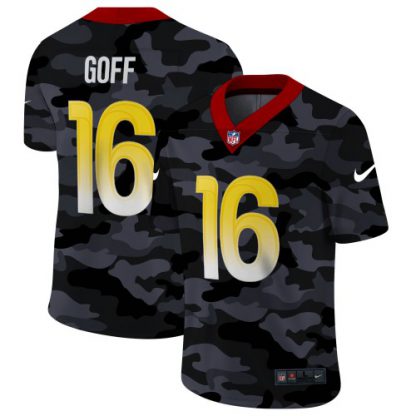 Los Angeles Los Angeles Rams #16 Jared Goff Men's Nike 2020 Black CAMO Vapor Untouchable Limited Stitched NFL Jersey