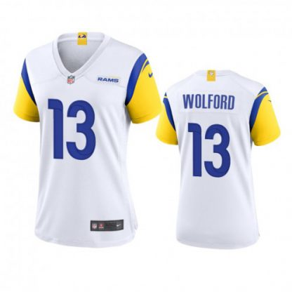 Los Angeles Los Angeles Rams #13 John Wolford Women's Nike Alternate Game NFL Jersey - White