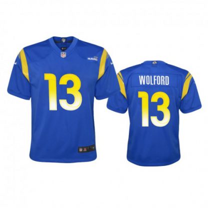 Los Angeles Los Angeles Rams #13 John Wolford Youth Nike Game NFL Jersey - Royal