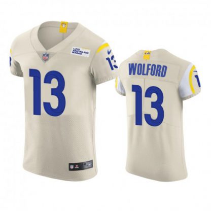 Los Angeles Los Angeles Rams #13 John Wolford Men's Nike Vapor Elite Player NFL Jersey - Bone