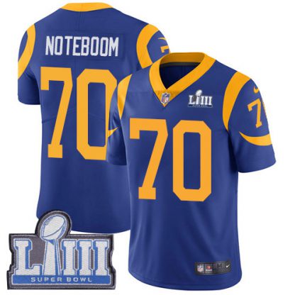 Nike Los Angeles Rams #70 Joseph Noteboom Royal Blue Alternate Super Bowl LIII Bound Men's Stitched NFL Vapor Untouchable Limited Jersey