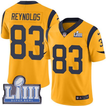 Nike Los Angeles Rams #83 Josh Reynolds Gold Super Bowl LIII Bound Men's Stitched NFL Limited Rush Jersey