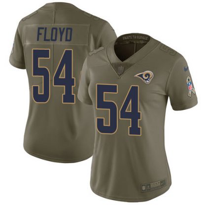 Nike Los Angeles Rams #54 Leonard Floyd Olive Women's Stitched NFL Limited 2017 Salute To Service Jersey