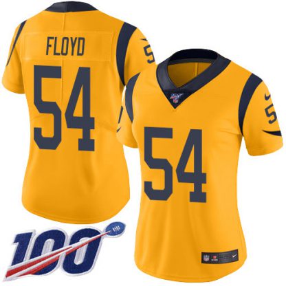 Nike Los Angeles Rams #54 Leonard Floyd Gold Women's Stitched NFL Limited Rush 100th Season Jersey