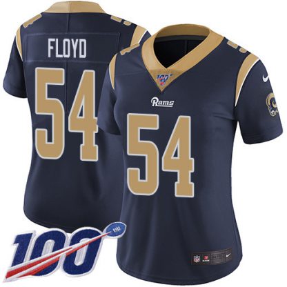 Nike Los Angeles Rams #54 Leonard Floyd Navy Blue Team Color Women's Stitched NFL 100th Season Vapor Untouchable Limited Jersey