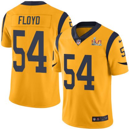 Nike Los Angeles Rams #54 Leonard Floyd Gold Super Bowl LVI Patch Youth Stitched NFL Limited Rush Jersey