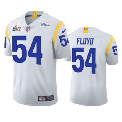 Los Angeles Los Angeles Rams #54 Leonard Floyd Men's Super Bowl LVI Patch Nike 2021 Vapor Limited NFL Jersey - White