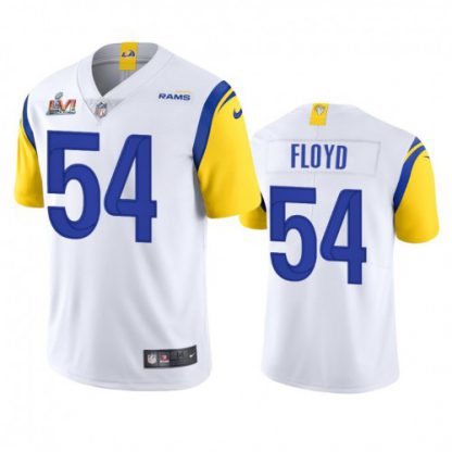 Los Angeles Los Angeles Rams #54 Leonard Floyd Men's Super Bowl LVI Patch Nike Alternate Vapor Limited NFL Jersey - White